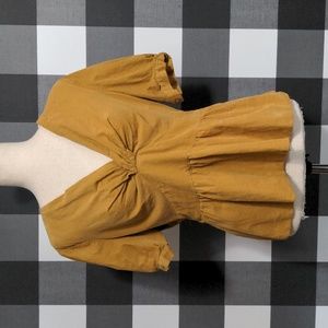 Sundance Mustard Yellow Gathered Top